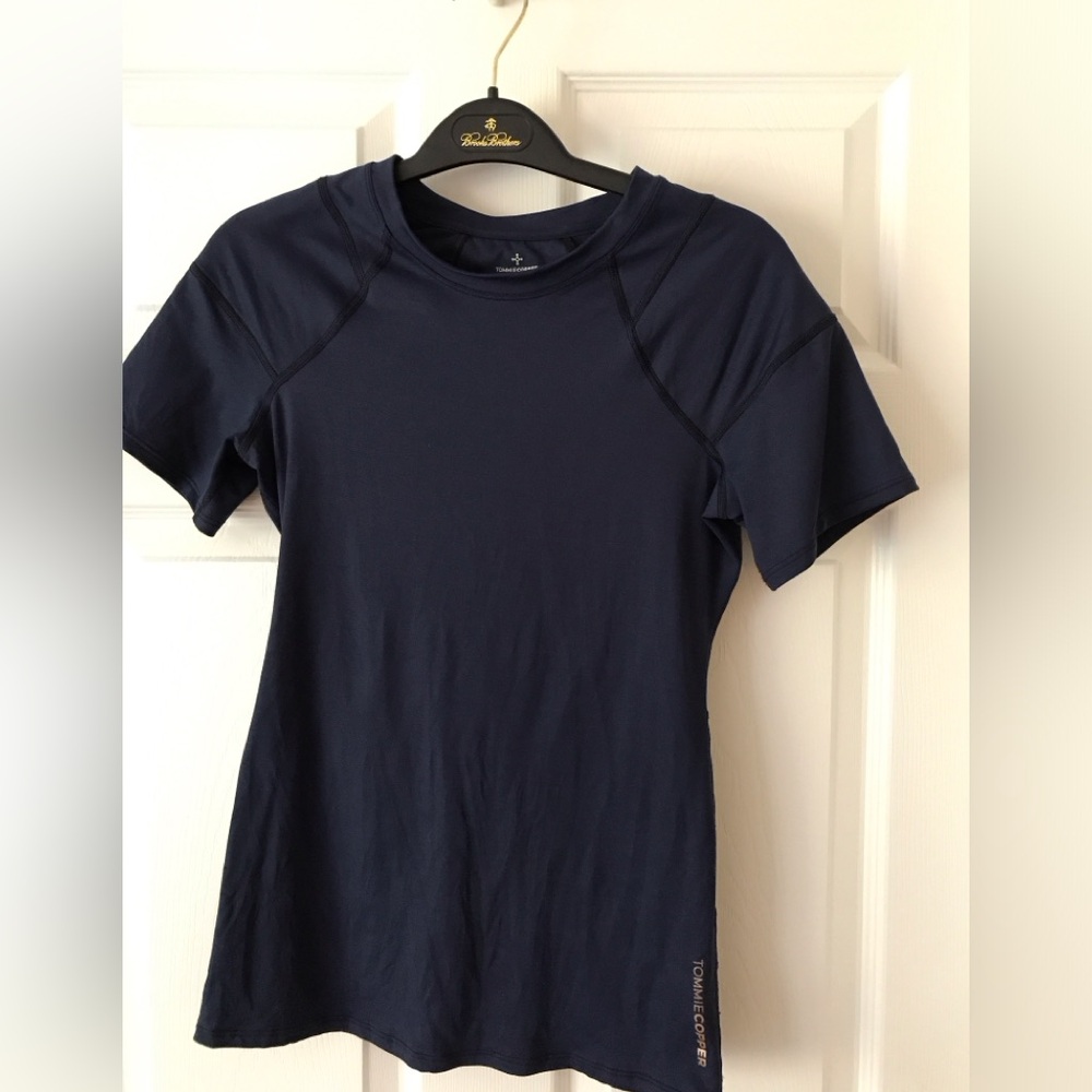 Tommie Copper Full Back Support Shirt navy blue short sleeve size M